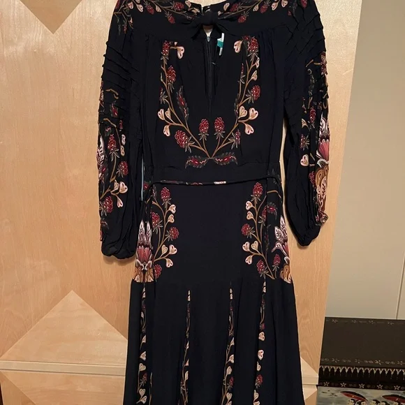 FARM Rio Black Dress with Colorful Floral Design - Picture 2 of 5